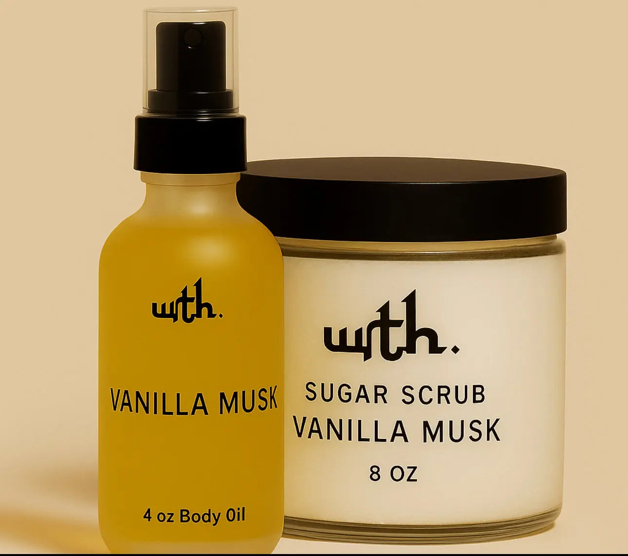 WRTH Body Oil + Sugar Scrub Set - Hydrate, Glow & Layer Luxury - WRTH.STUDIO