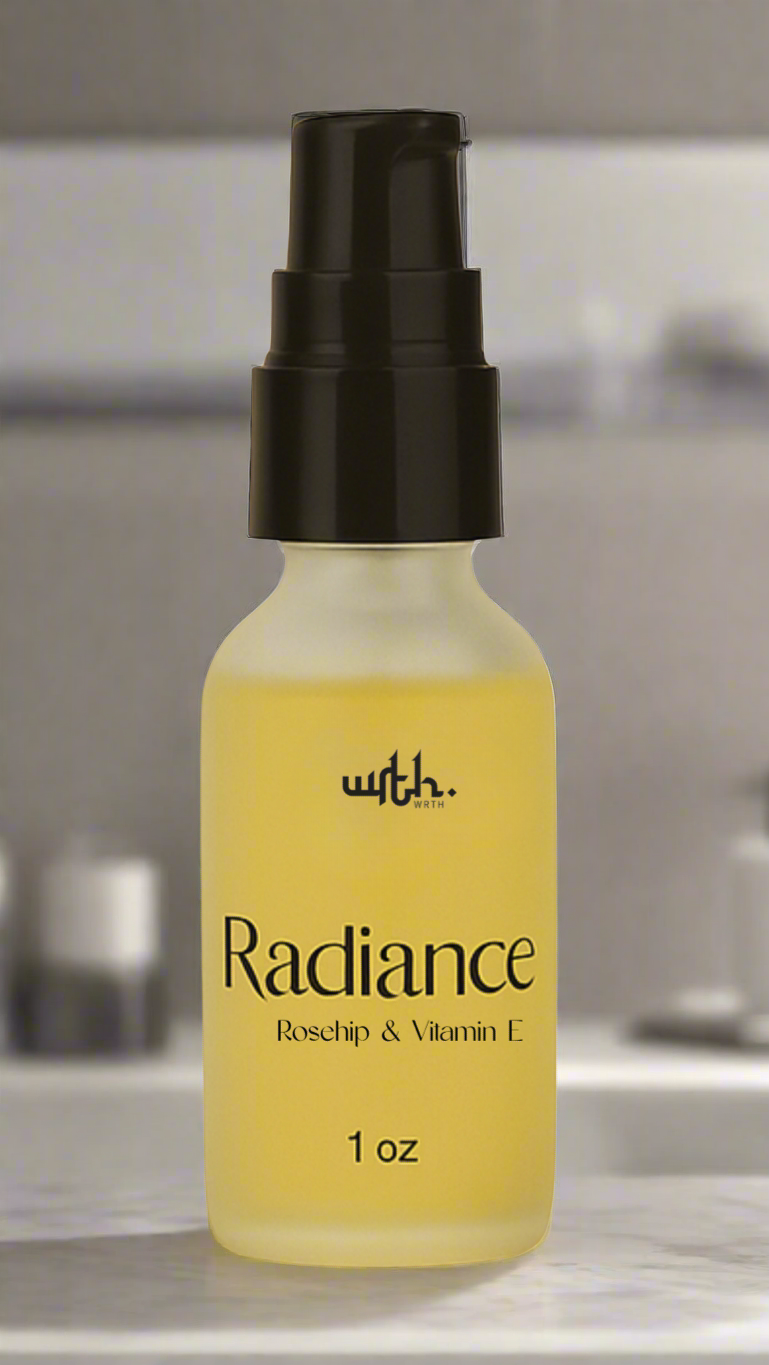 Radiance Rosehip & Vitamin E Oil - Glow Boosting Facial Oil (1oz) - WRTH.STUDIO