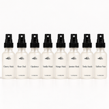 8 , 2 oz bottles of body mist frosted glass 