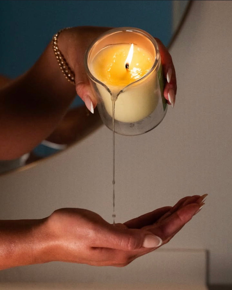 The candle that melts into oil.