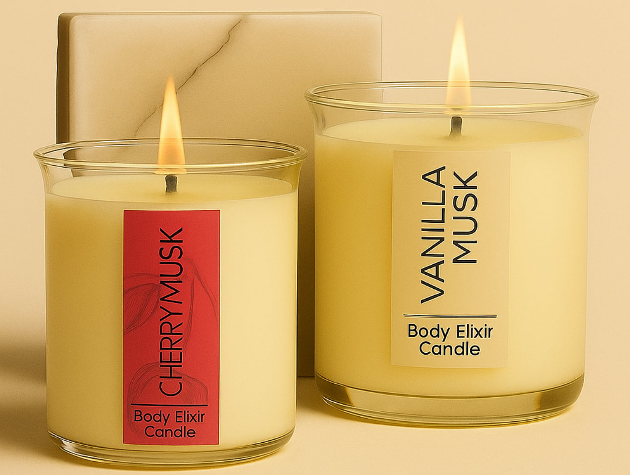 Wrth Cherry Musk & Vanilla Musk Body Elixir Candles