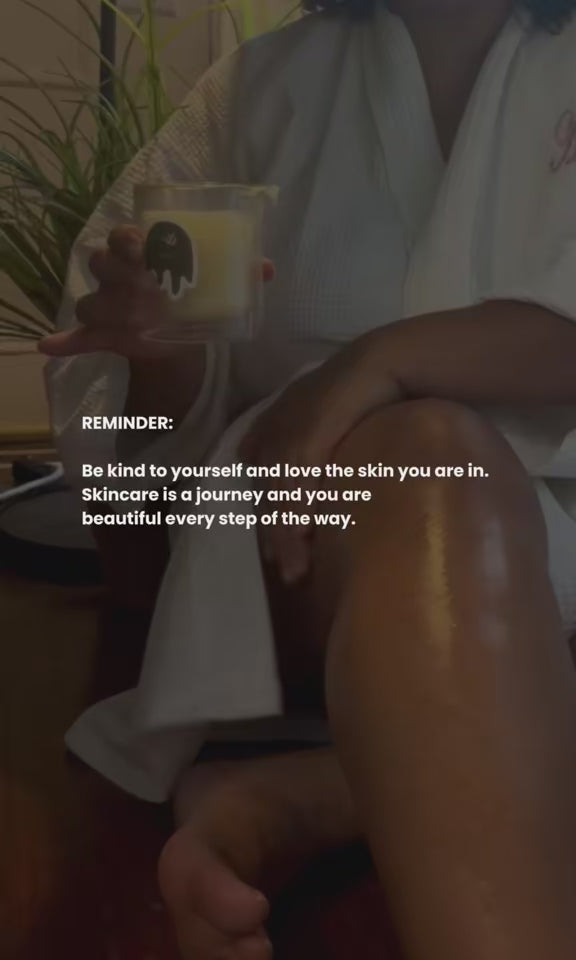 Body elixir candle being used